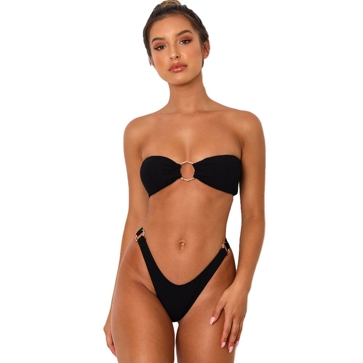 Elegant Bikini with Back Buckle Closure - Stylish Swimwear for Women