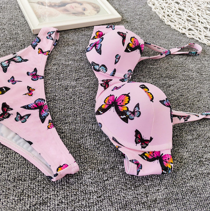 Sexy Butterfly Print Bikini - High-Quality Women's Swimsuit