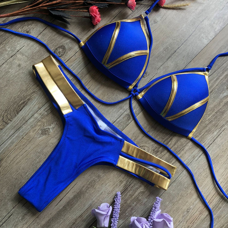 Luxurious Bronzing Bikini - Shimmering Swimwear for Women
