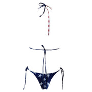 Printed sexy bikini split swimsuit