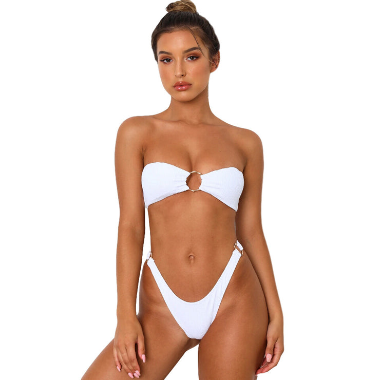 Elegant Bikini with Back Buckle Closure - Stylish Swimwear for Women