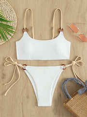 Chic Solid Color Hoop Bikini Sets - Sexy Swimwear for Women