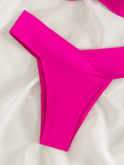 Sexy Solid Color Split Bikini - Sleek Swimwear for Women